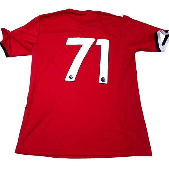 Manchester United Jersey Men Small Home Football Shirt 2017 2018 Adidas #71 - Picture 2 of 14
